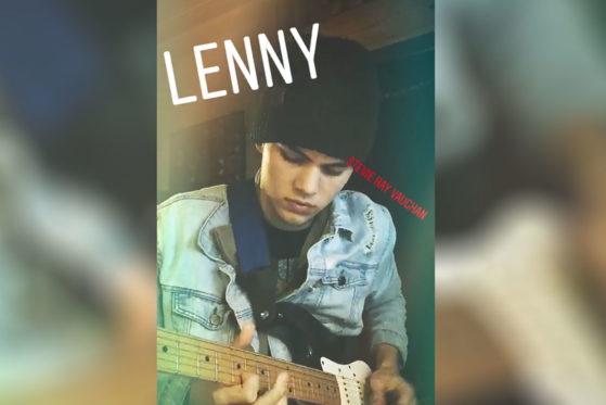 Kaleb Justice playing guitar Lenny