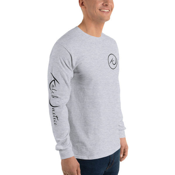 Kaleb Justice Brand Grey Long Sleeve T-Shirt Angle