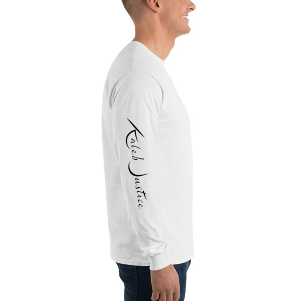 Kaleb Justice Brand White Long Sleeve T-Shirt Side